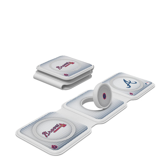 Atlanta Braves Linen Foldable 3 in 1 Charger-0