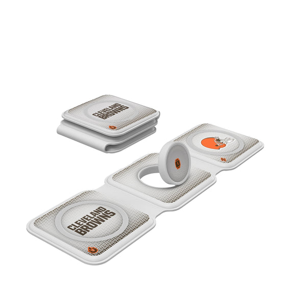 Cleveland Browns Linen Foldable 3 in 1 Charger-0