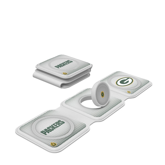 Green Bay Packers Linen Foldable 3 in 1 Charger-0