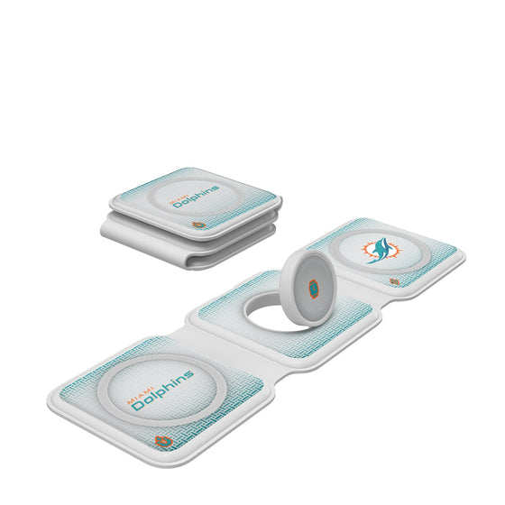 Miami Dolphins Linen Foldable 3 in 1 Charger-0