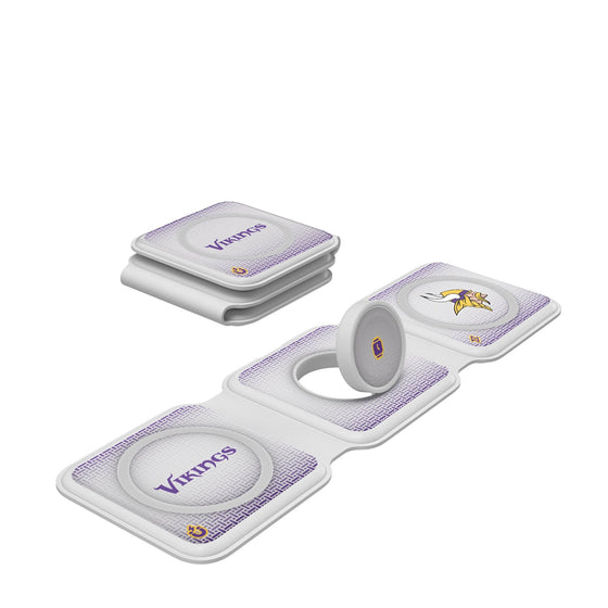 Minnesota Vikings Linen Foldable 3 in 1 Charger-0