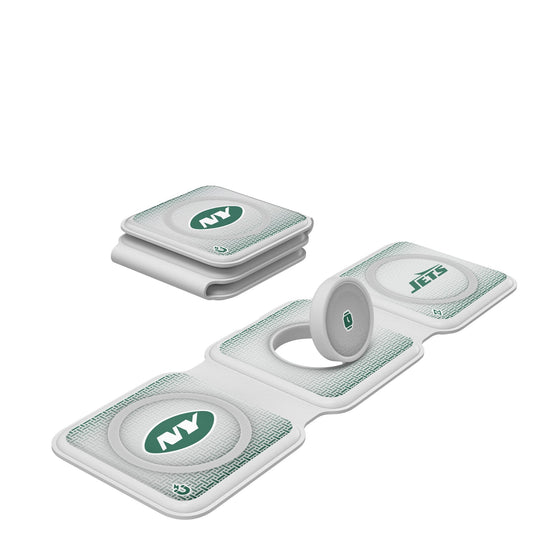 New York Jets Linen Foldable 3 in 1 Charger-0