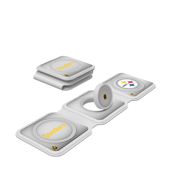 Pittsburgh Steelers Linen Foldable 3 in 1 Charger-0