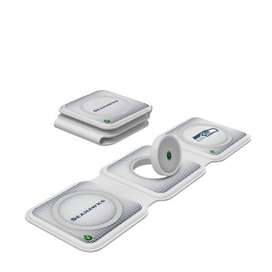 Seattle Seahawks Linen Foldable 3 in 1 Charger-0