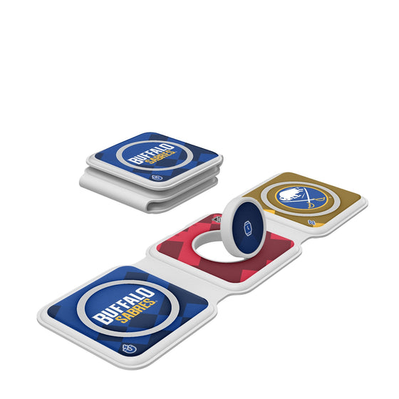 Buffalo Sabres Color Block Foldable 3 in 1 Charger-0