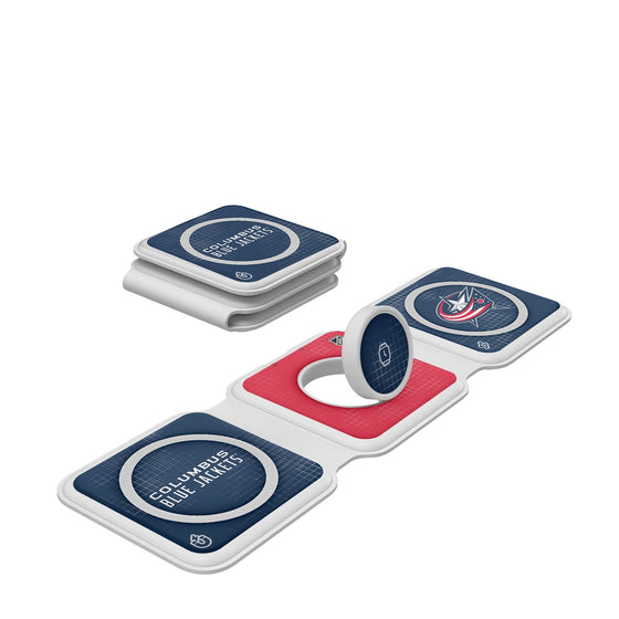 Columbus Blue Jackets Hatch Foldable 3 in 1 Charger-0