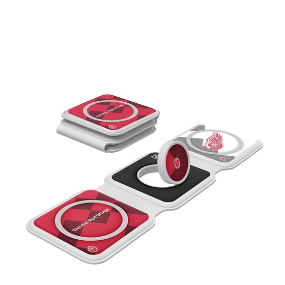 Detroit Red Wings Color Block Foldable 3 in 1 Charger-0