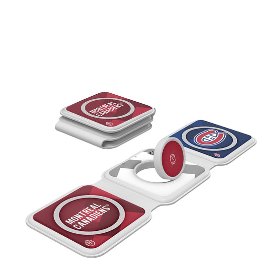 Montreal Canadiens Color Block Foldable 3 in 1 Charger-0