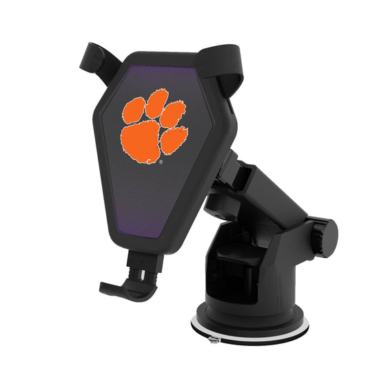 Clemson Tigers Linen Wireless Car Charger-0