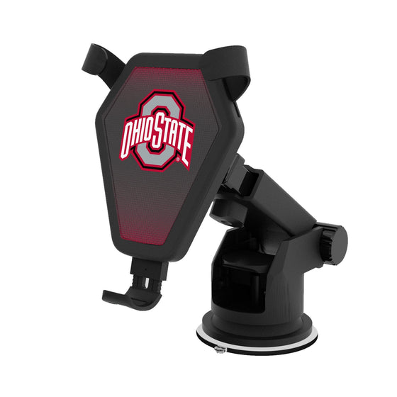 Ohio State Buckeyes Linen Wireless Car Charger-0