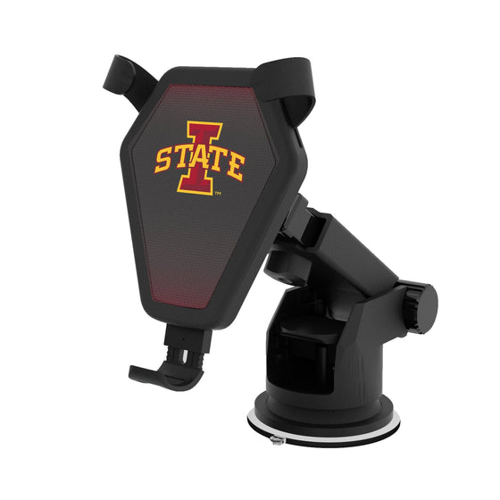 Iowa State Cyclones Linen Wireless Car Charger-0