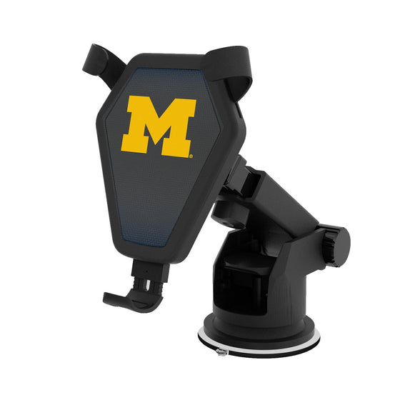 Michigan Wolverines Linen Wireless Car Charger-0