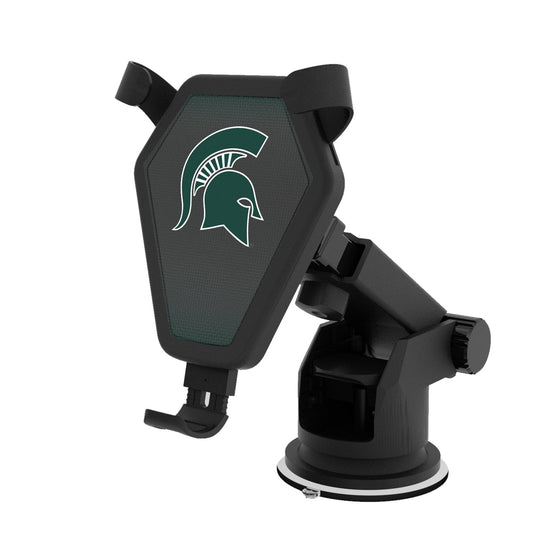 Michigan State Spartans Linen Wireless Car Charger-0