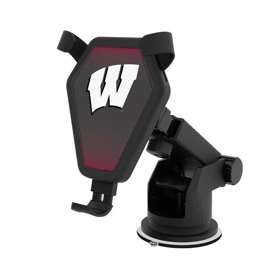Wisconsin Badgers Linen Wireless Car Charger-0
