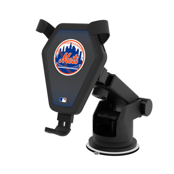 New York Mets Linen Wireless Car Charger-0