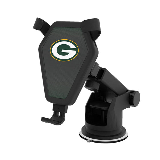 Green Bay Packers Linen Wireless Car Charger-0