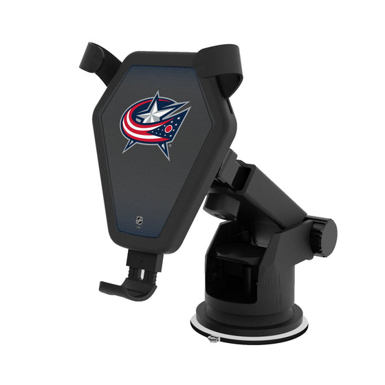 Columbus Blue Jackets Linen Wireless Car Charger-0