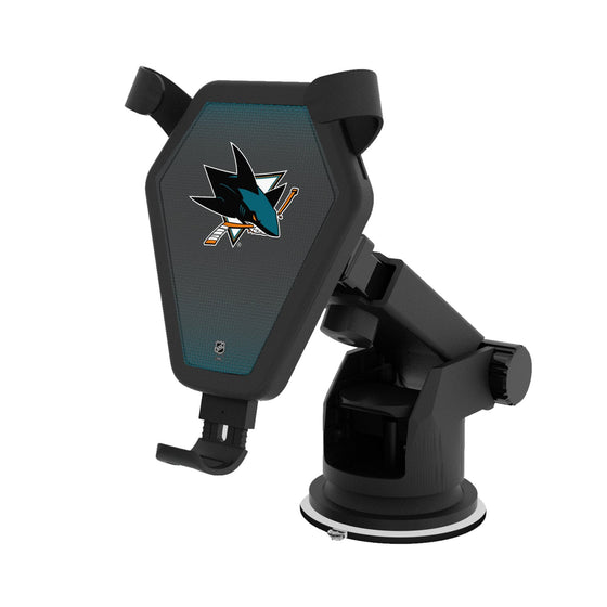 San Jose Sharks Linen Wireless Car Charger-0