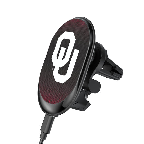 Oklahoma Sooners Linen Wireless Mag Car Charger-0