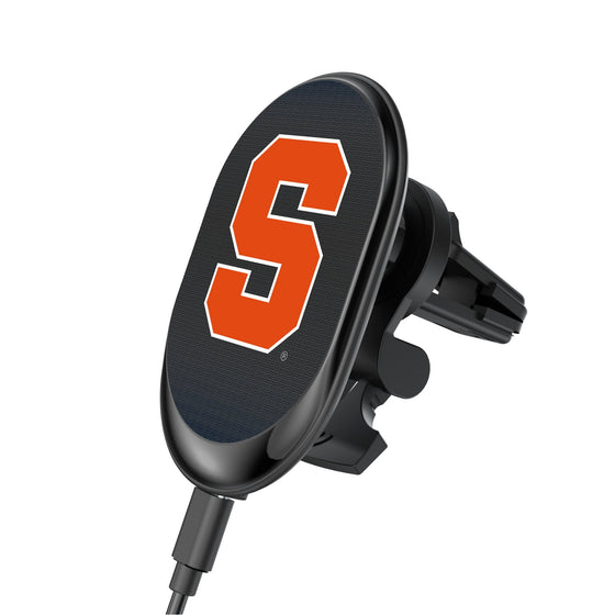 Syracuse Orange Linen Wireless Mag Car Charger-0