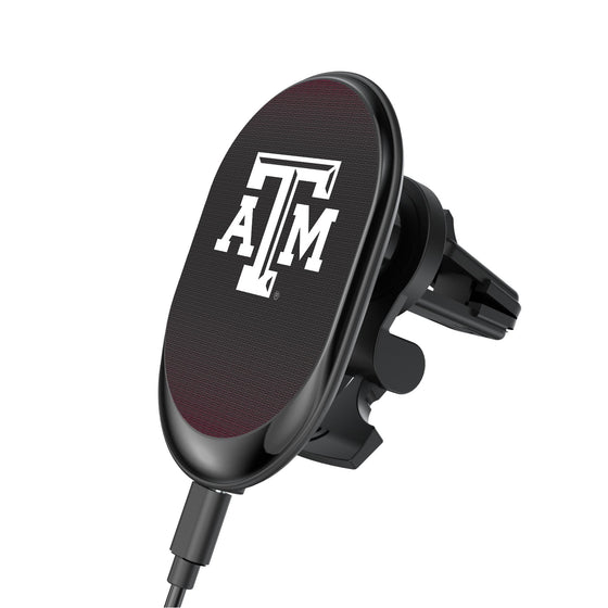 Texas A&M Aggies Linen Wireless Mag Car Charger-0