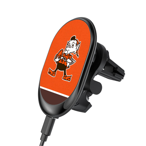 Cleveland Browns Historic Collection Endzone Solid Wireless Mag Car Charger-0