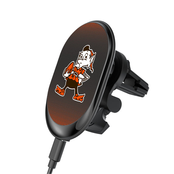 Cleveland Browns Historic Collection Linen Wireless Mag Car Charger-0