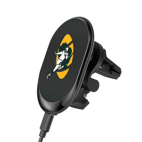 Green Bay Packers Historic Collection Linen Wireless Mag Car Charger-0