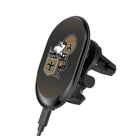 New Orleans Saints Historic Collection Linen Wireless Mag Car Charger-0