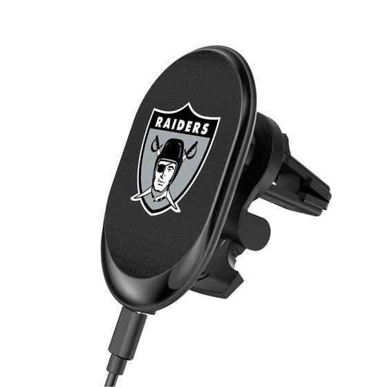 Oakland Raiders 1963 Historic Collection Linen Wireless Mag Car Charger-0