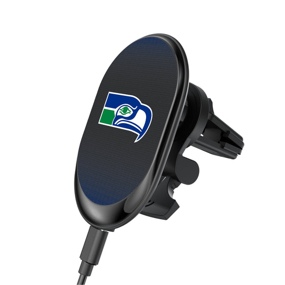 Seattle Seahawks Historic Collection Linen Wireless Mag Car Charger-0