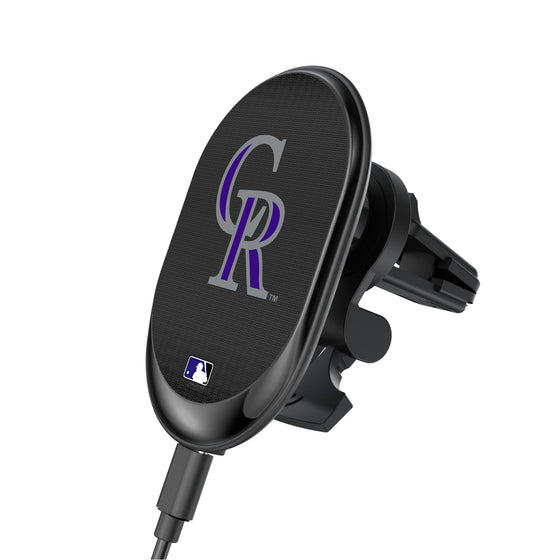 Colorado Rockies Linen Wireless Mag Car Charger-0