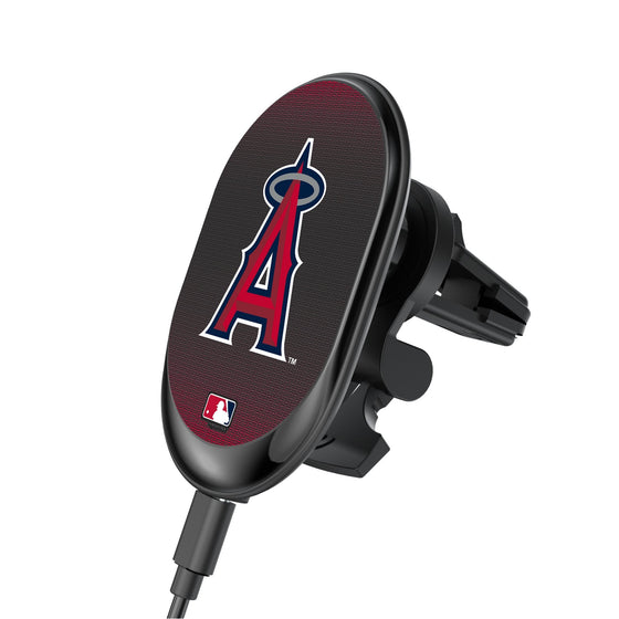 Los Angeles Angels Linen Wireless Mag Car Charger-0