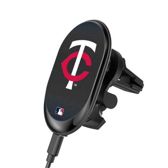 Minnesota Twins Linen Wireless Mag Car Charger-0