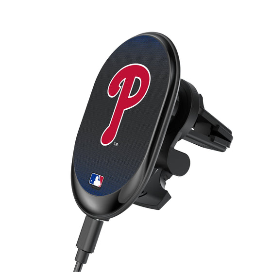 Philadelphia Phillies Linen Wireless Mag Car Charger-0