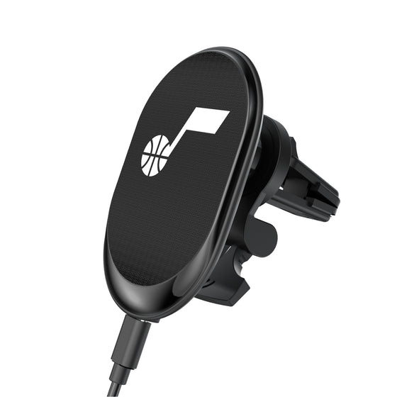 Utah Jazz Linen Wireless Mag Car Charger-0