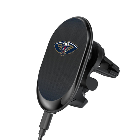 New Orleans Pelicans Linen Wireless Mag Car Charger-0