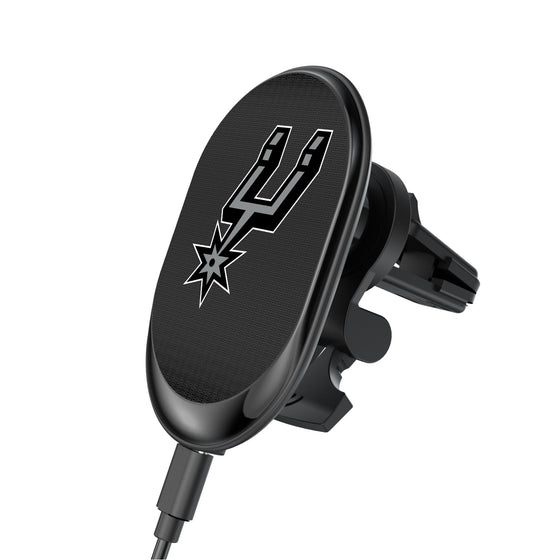 San Antonio Spurs Linen Wireless Mag Car Charger-0