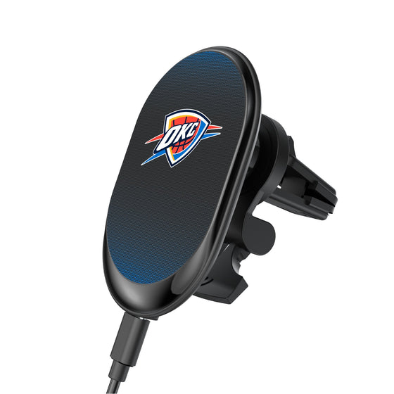 Oklahoma City Thunder Linen Wireless Mag Car Charger-0