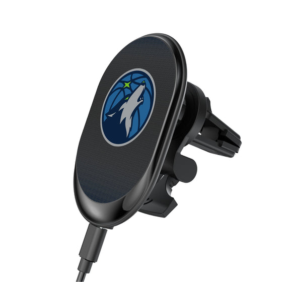 Minnesota Timberwolves Linen Wireless Mag Car Charger-0