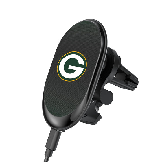 Green Bay Packers Linen Wireless Mag Car Charger-0