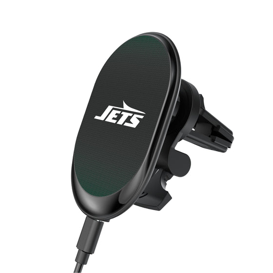 New York Jets Linen Wireless Mag Car Charger-0