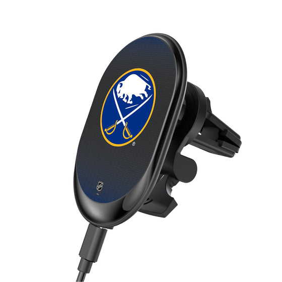 Buffalo Sabres Linen Wireless Mag Car Charger-0