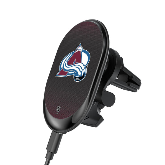 Colorado Avalanche Linen Wireless Mag Car Charger-0