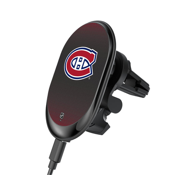 Montreal Canadiens Linen Wireless Mag Car Charger-0