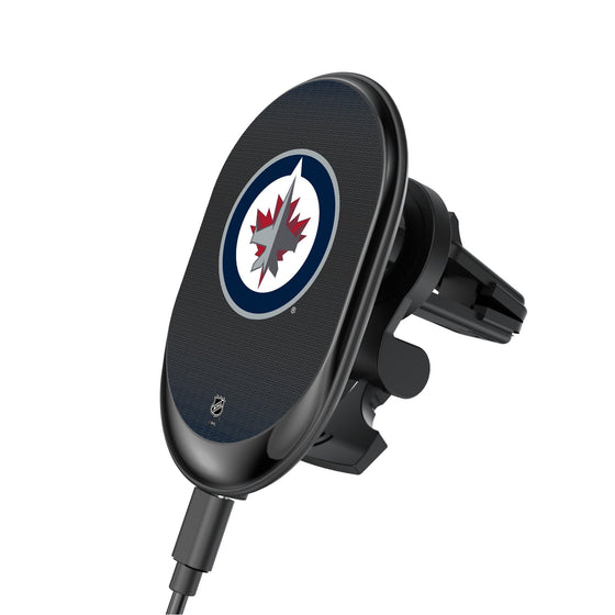 Winnipeg Jets Linen Wireless Mag Car Charger-0