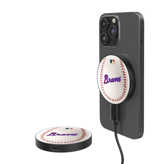 Atlanta Braves Home 2012 - Cooperstown Collection Baseball 15-Watt Wireless Magnetic Charger-0