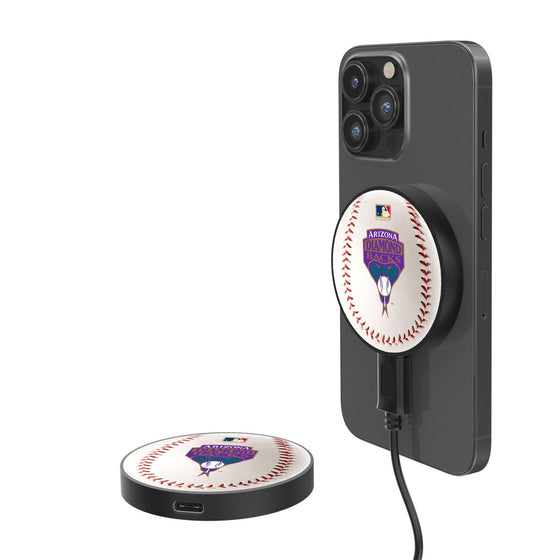 Arizona Diamondbacks 1999-2006 - Cooperstown Collection Baseball 15-Watt Wireless Magnetic Charger-0