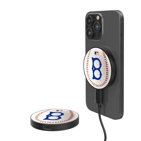 Brooklyn Dodgers 1949-1957 - Cooperstown Collection Baseball 15-Watt Wireless Magnetic Charger-0