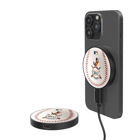 Baltimore Orioles 1954-1963 - Cooperstown Collection Baseball 15-Watt Wireless Magnetic Charger-0